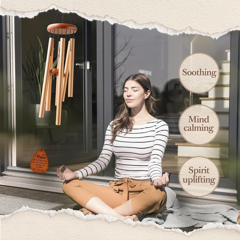 Leebbsin Gifts for Nana, Nanas Wind Chime, Christmas Best Gift for Nana, Birthday Gift Idea from Grandkids, Best Gifts Ideas for Mothers Day, Thanksgiving, Mother's Day-36'' - Image 4